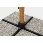 Parasol zewnętrzny 3x3 z aluminium z beżową tkaniną poliestrową - Leano Viadurini