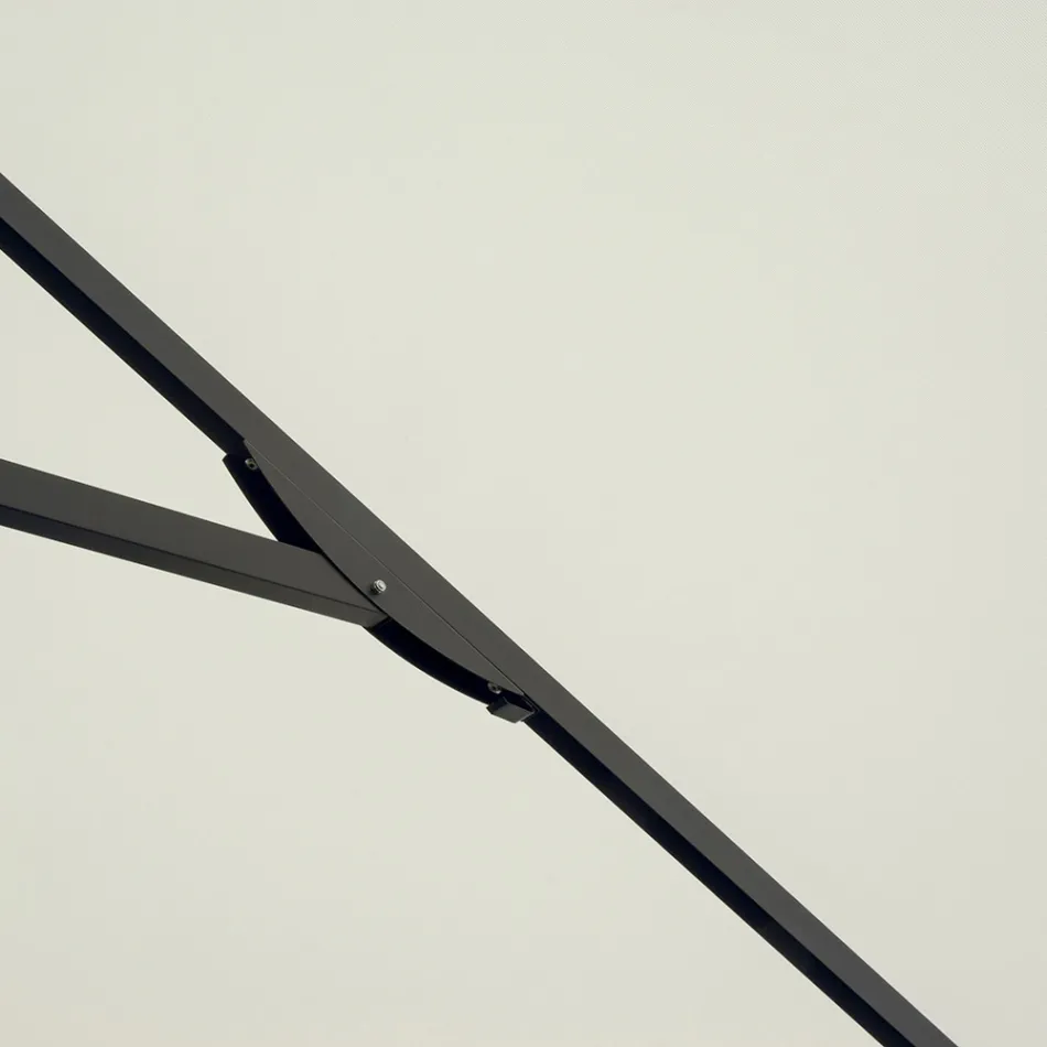 Parasol kwadratowy 3x3 metry z poliestru powlekanego żywicą - Arbor Viadurini