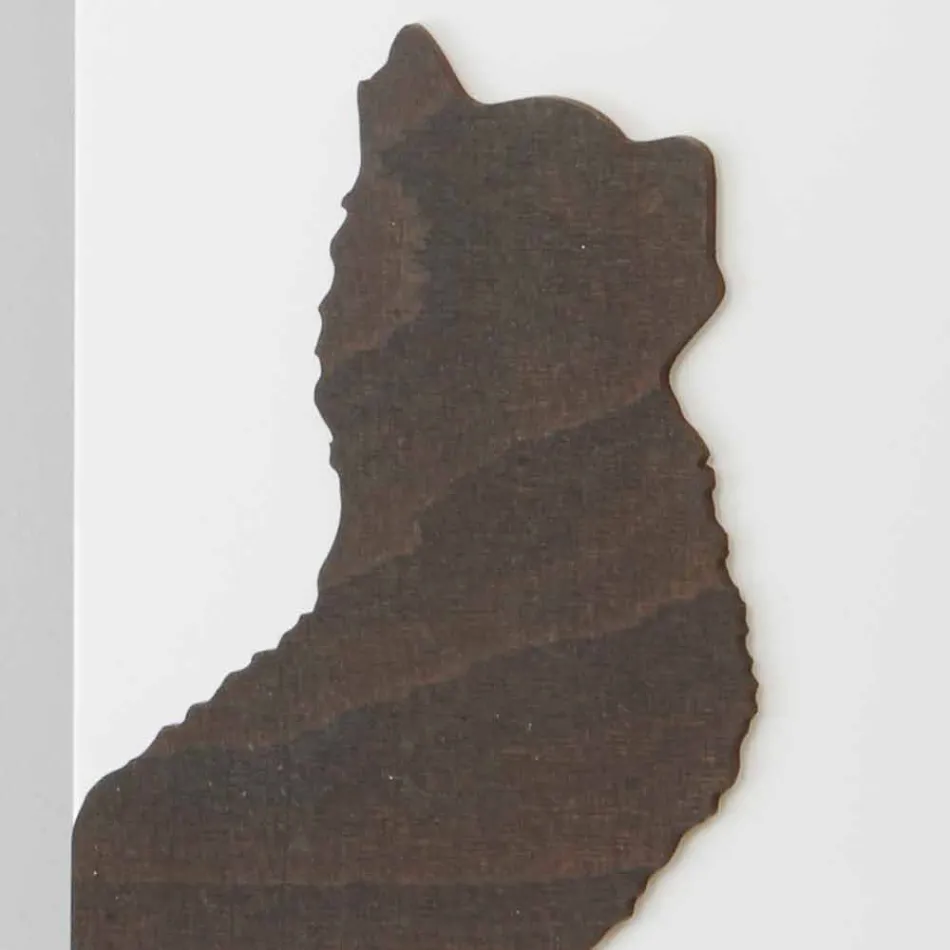 Biały Zegar Ścienny z Drewnianymi Dekoracjami Zwierząt Nowoczesny Design - Suspens Viadurini