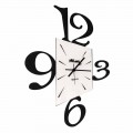 Designerski zegar ścienny z czarnego żelaza lub aluminium Wykonany we Włoszech - Prospi