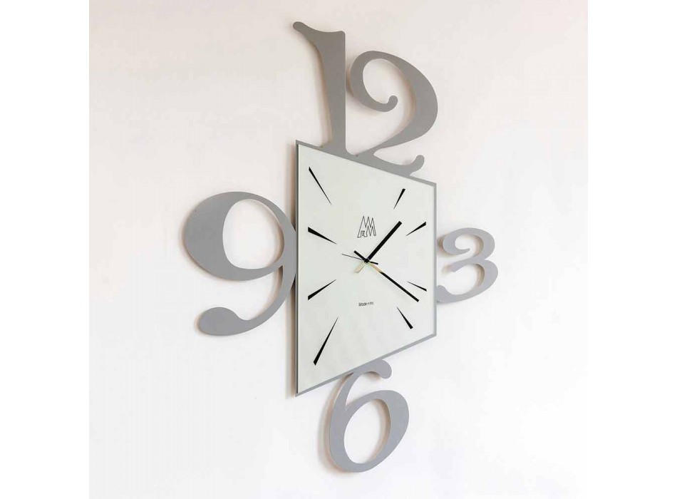Designerski zegar ścienny z czarnego żelaza lub aluminium Wykonany we Włoszech - Prospi Viadurini