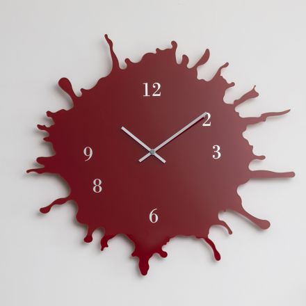 Zegar ścienny w kolorowej akrylowej kryształowej plamie - Migno Viadurini