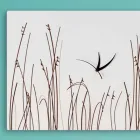 Prostokątny, nowoczesny zegar ścienny z białego drewna - filigran Viadurini