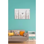 Prostokątny, nowoczesny zegar ścienny z białego drewna - filigran Viadurini