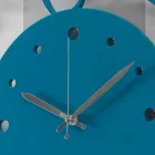 Duży nowoczesny kolorowy okrągły drewniany zegar ścienny - Infondoalmar Viadurini