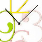 Zegar ścienny Kolorowe i Białe Drewno Prostokątny Nowoczesny Design - Matematyka Viadurini
