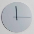 Okrągły zegar ścienny o nowoczesnym designie w kolorze szarym i niebieskim Made in Italy - Umbriel