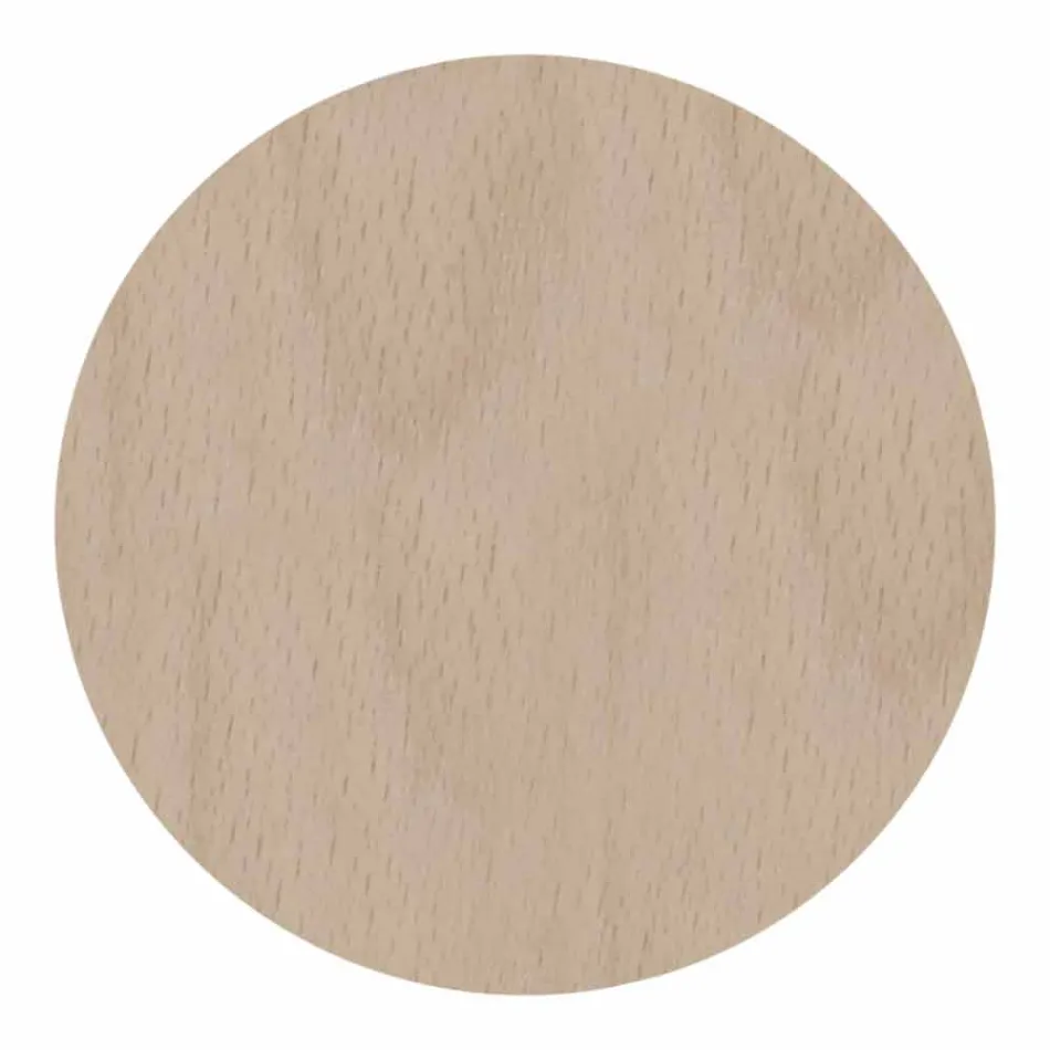 Zegar ścienny z jasnego lub ciemnego drewna z nowoczesnym motywem kwiatowym - Aquilegia Viadurini