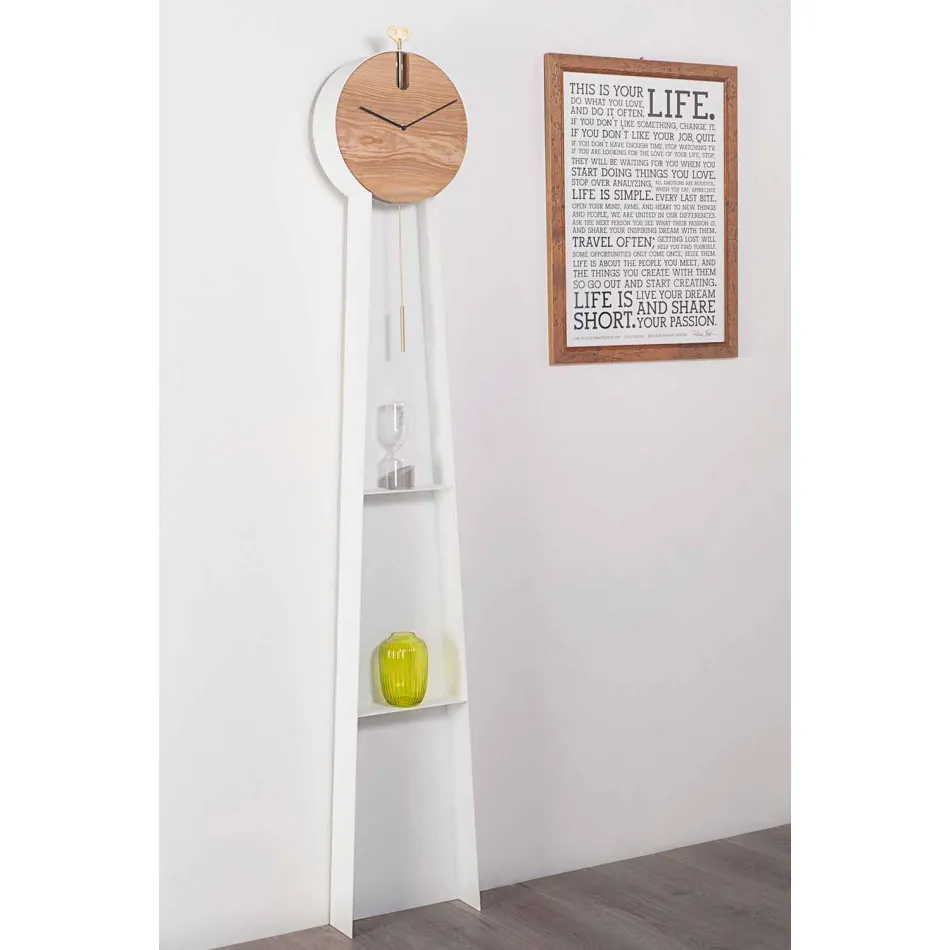 Designerski zegar wahadłowy ze stalową konstrukcją Made in Italy - Pendolino Viadurini