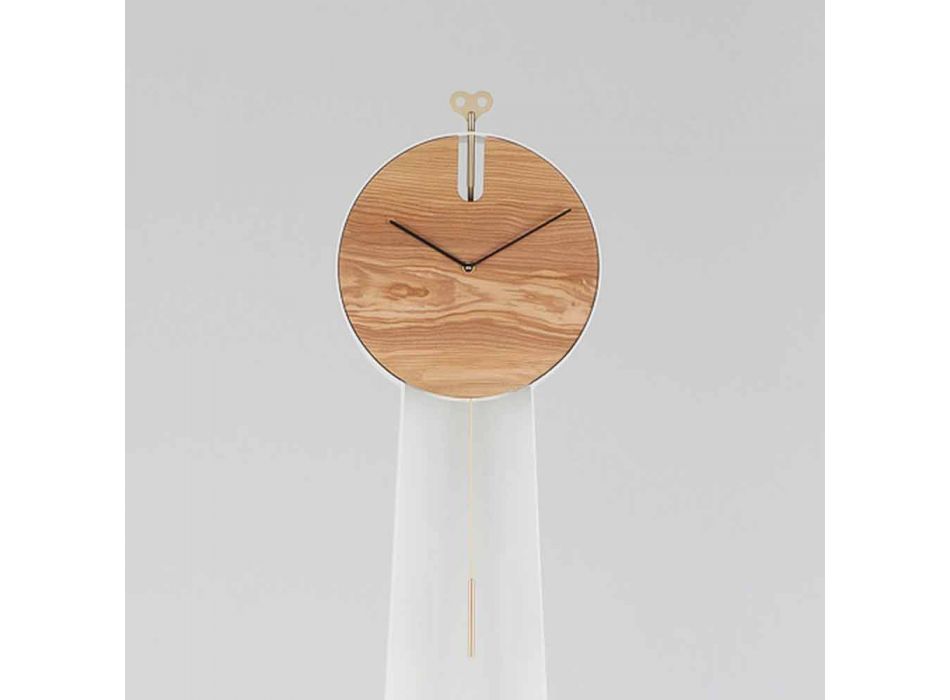 Designerski zegar wahadłowy ze stalową konstrukcją Made in Italy - Pendolino Viadurini