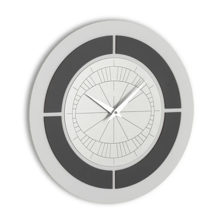 Zegar z ramą reliefową i polipropylenem w różnych kolorach - Lunarium Viadurini