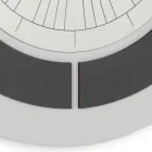 Zegar z ramą reliefową i polipropylenem w różnych kolorach - Lunarium Viadurini