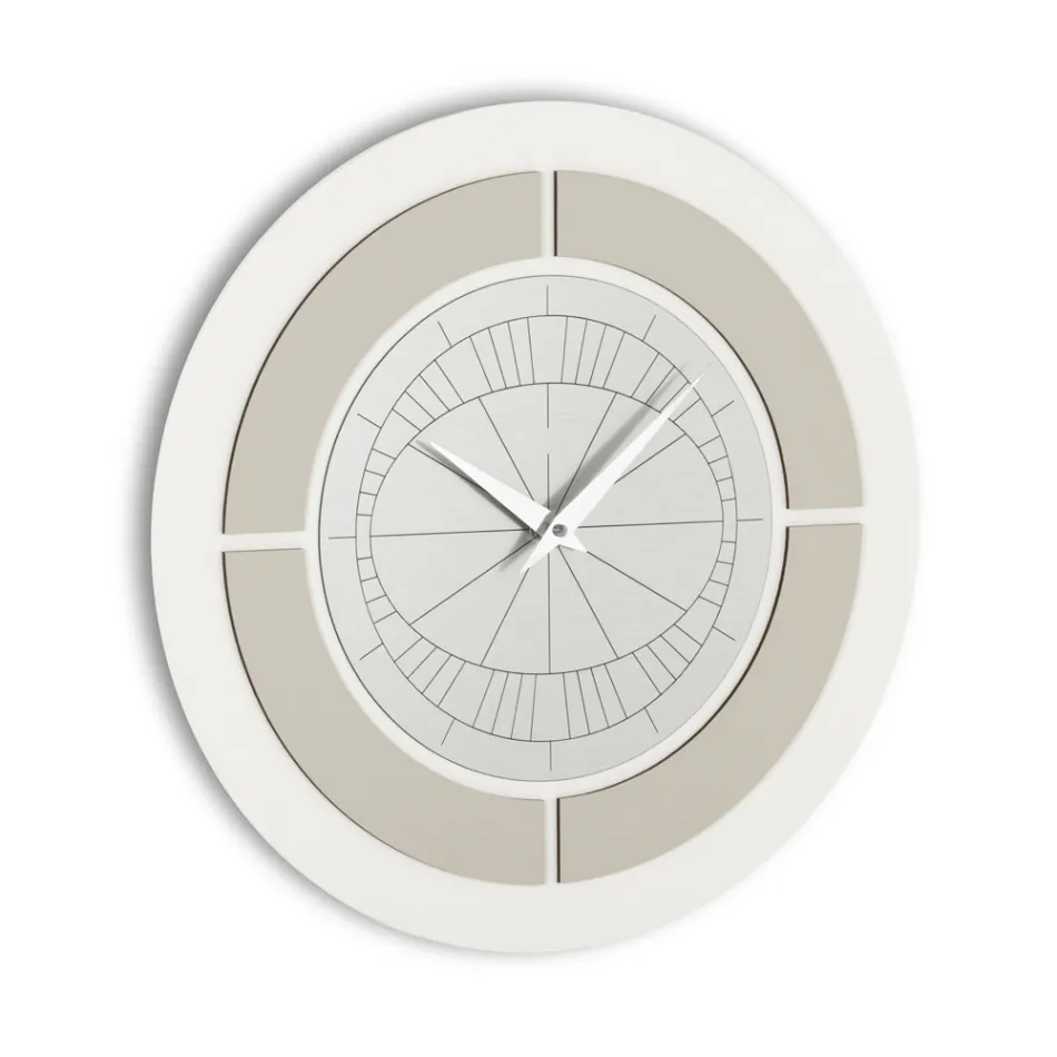 Zegar z ramą reliefową i polipropylenem w różnych kolorach - Lunarium Viadurini