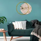 Zegar z drewnianym i drukowanym panelem Made in Italy - Malawi Viadurini