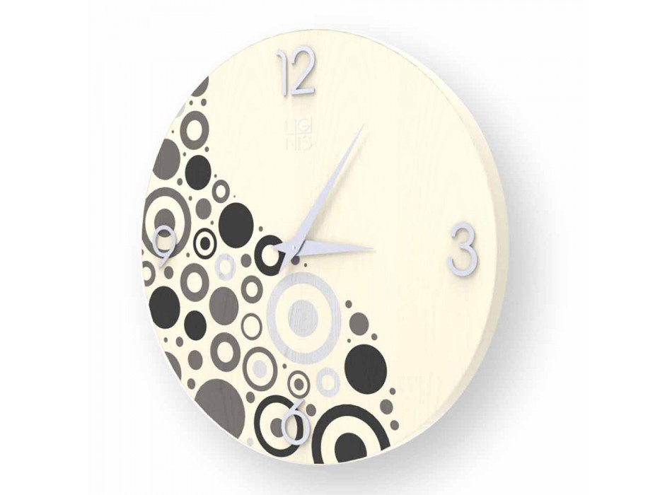 Zegar ścienny Curno w nowoczesnym stylu, wykonany we Włoszech Viadurini
