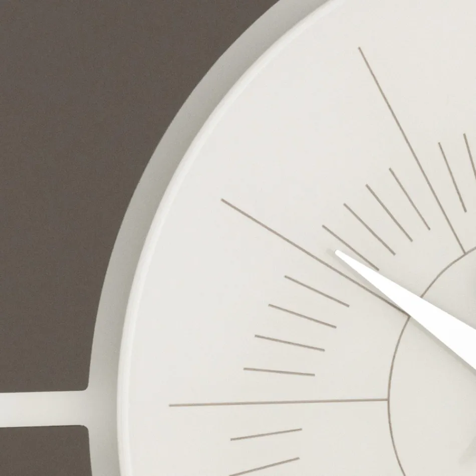 Zegar ścienny z metakrylanu i lnianą ramą Made in Italy - Battito Viadurini