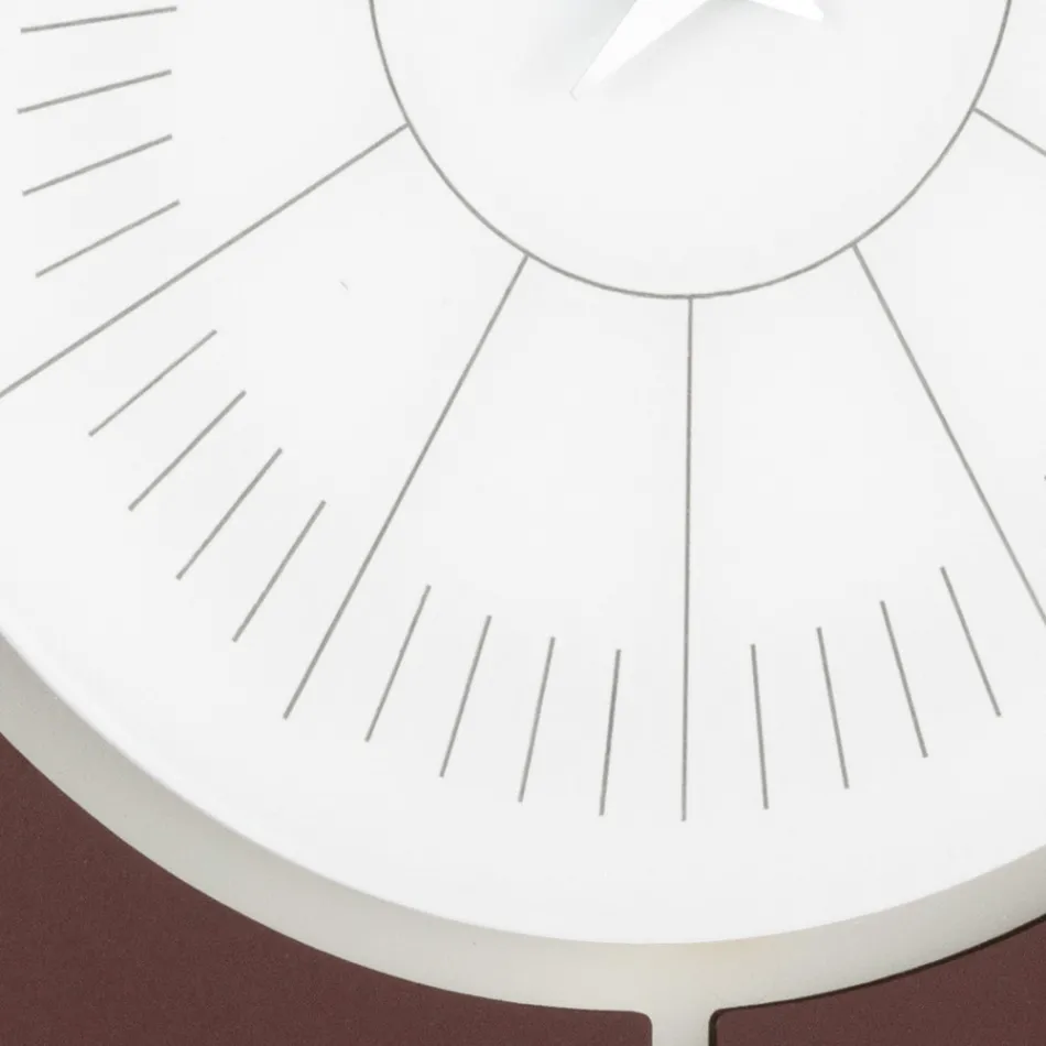 Zegar ścienny z metakrylanu i lnianą ramą Made in Italy - Battito Viadurini