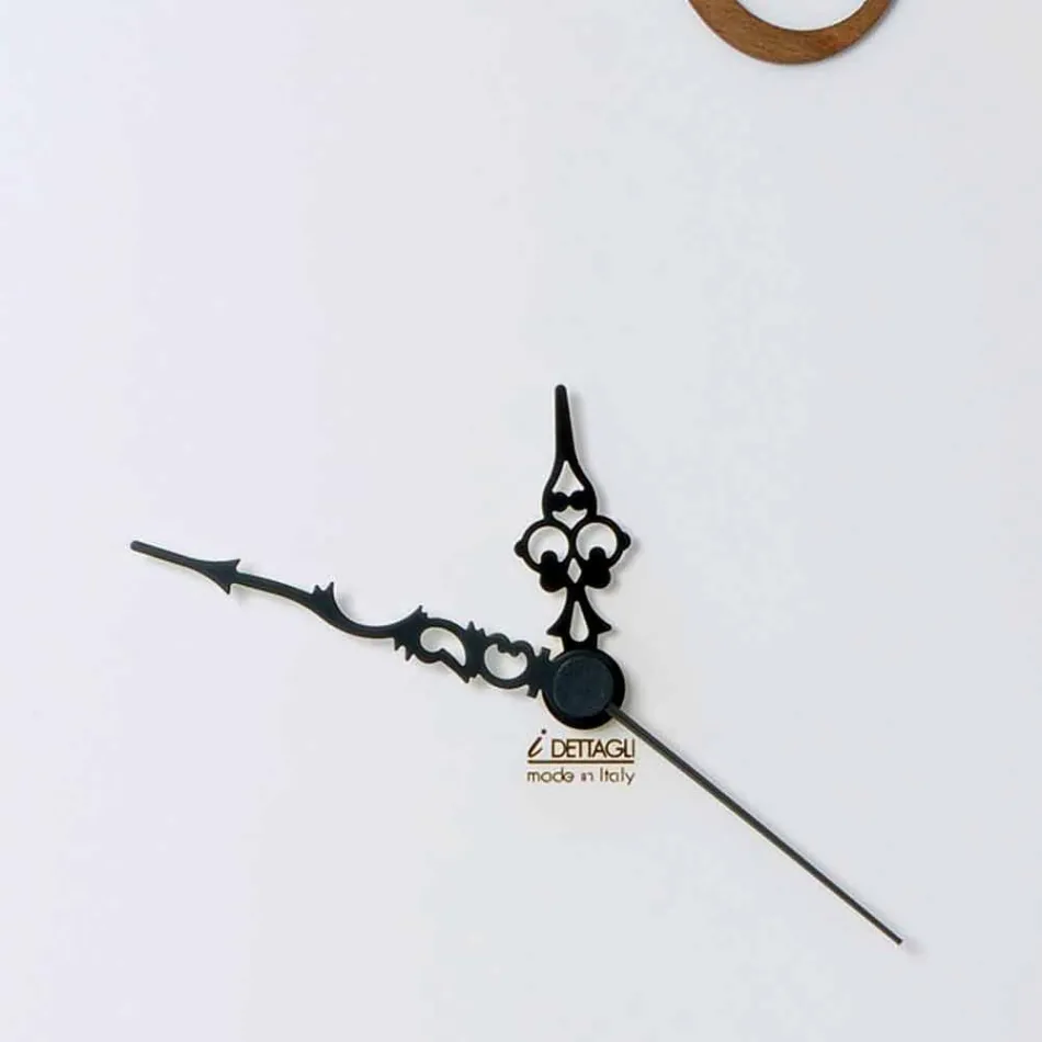 Nowoczesny, okrągły drewniany zegar ścienny z sezonowymi dekorami Viadurini