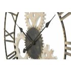 Okrągły zegar ścienny o średnicy 70 cm Nowoczesny design z żelaza i MDF - Jutta Viadurini