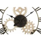 Okrągły zegar ścienny o średnicy 70 cm Nowoczesny design z żelaza i MDF - Jutta Viadurini