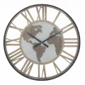 Okrągły zegar ścienny o średnicy 60 cm Nowoczesny z żelaza i MDF - Arnela