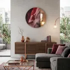 Zegar ścienny Elodea Green Cast Methacrylate Desert, wyprodukowany we Włoszech Viadurini