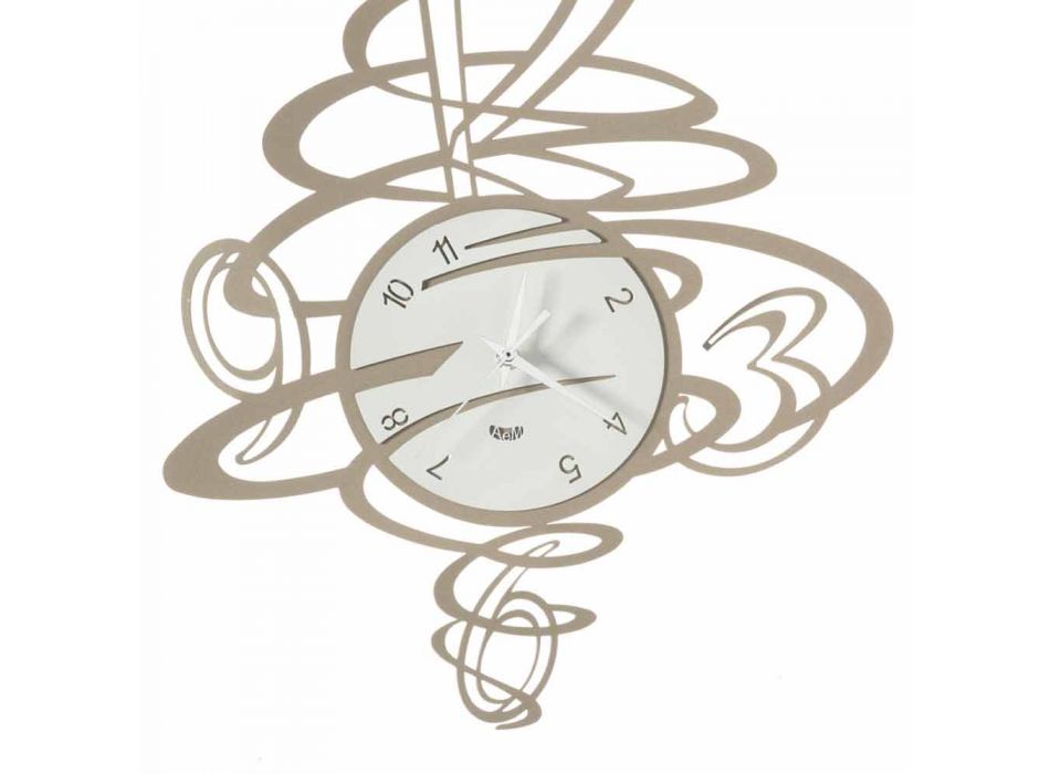 Elegancki i nowoczesny zegar ścienny z żelaza Made in Italy - Mikele Viadurini