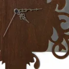 Nowoczesny zegar ścienny z ciemnego i białego drewna dekorowanego - bajka Viadurini