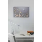 Nowoczesny szary prostokątny zegar ścienny z dekorowanego drewna - galu Viadurini