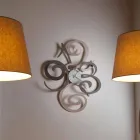 Designerski zegar ścienny z kolorowego żelaza Wykonany we Włoszech - Fiordaliso Viadurini