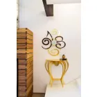 Designerski zegar ścienny z kolorowego żelaza Wykonany we Włoszech - Fiordaliso Viadurini