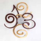 Designerski zegar ścienny z kolorowego żelaza Wykonany we Włoszech - Fiordaliso Viadurini