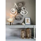 Designerski zegar ścienny z kolorowego żelaza Wykonany we Włoszech - Fiordaliso Viadurini