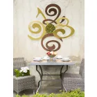 Designerski zegar ścienny z kolorowego żelaza Wykonany we Włoszech - Fiordaliso Viadurini