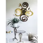 Designerski zegar ścienny z kolorowego żelaza Wykonany we Włoszech - Fiordaliso Viadurini