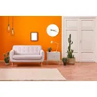 Duży kolorowy nowoczesny zegar ścienny z drewna okrągłego - Dione Viadurini