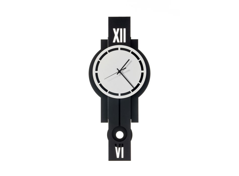 Żelazny zegar ścienny z wahadłem Made in Italy - Dźwięk Viadurini