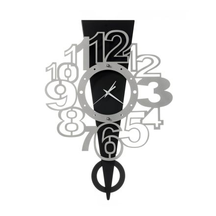 Żelazny zegar ścienny z wykrzyknikiem Made in Italy - ręcznie Viadurini