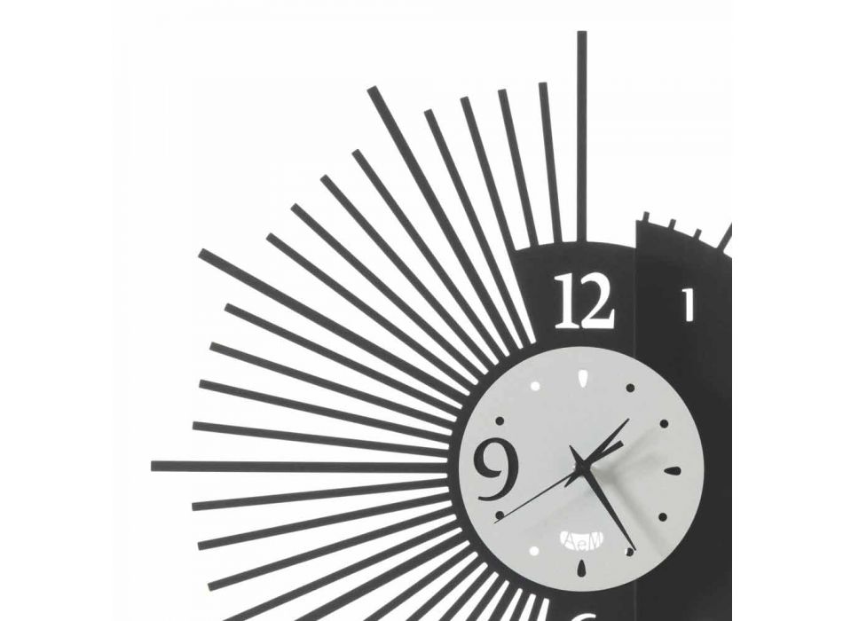 Żelazny zegar ścienny Elegancki design Made in Italy - Aneto Viadurini