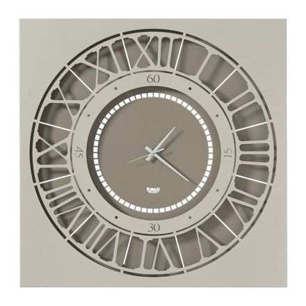 Uniwersalny kwadratowy i okrągły zegar ścienny z żelaza - Sagitto Viadurini