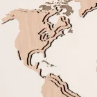 Drewniany zegar ścienny z dekoracją salonu Planisphere Design - Mappo Viadurini