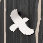 Drewniany zegar ścienny z trójwymiarowymi dekoracjami - Forrest Viadurini