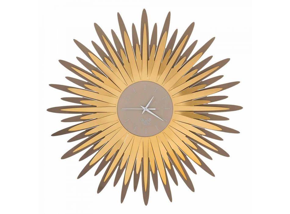 Nowoczesny zegar ścienny o żelaznym kształcie wykonany w Made in Italy - Fuoco Viadurini