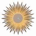 Nowoczesny zegar ścienny o żelaznym kształcie wykonany w Made in Italy - Fuoco