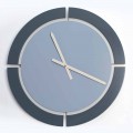 Nowoczesny okrągły zegar ścienny w kolorze biało-niebieskim Avio - Savio