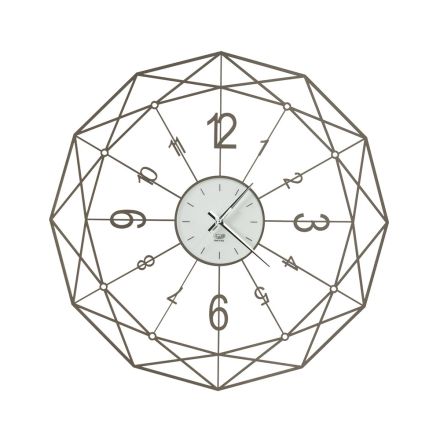 Nowoczesny zegar ścienny w żelaznym geometrycznym wzorze 3 wykończenia - Idero Viadurini