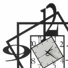 Nowoczesny żelazny zegar ścienny o geometrycznym wzorze Made in Italy - Procida Viadurini