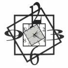 Nowoczesny żelazny zegar ścienny o geometrycznym wzorze Made in Italy - Procida Viadurini