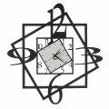 Nowoczesny żelazny zegar ścienny o geometrycznym wzorze Made in Italy - Procida