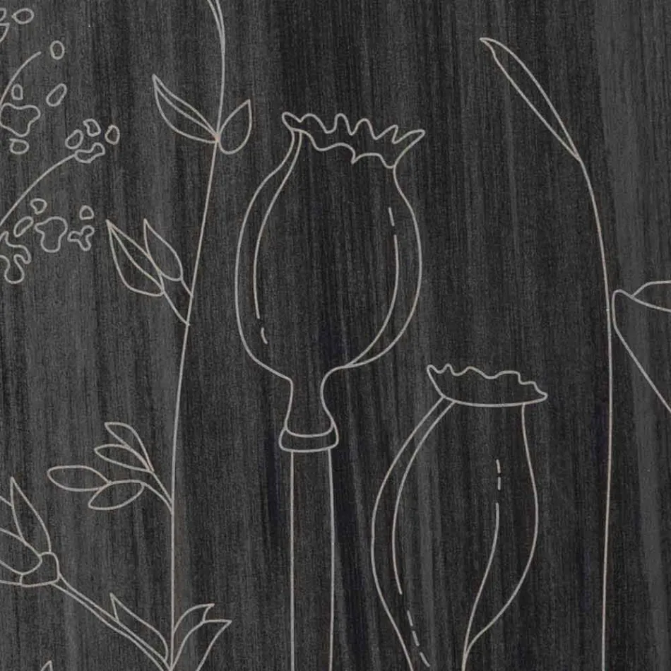 Nowoczesny okrągły zegar ścienny z drewna i grawerem laserowym - Florinto Viadurini